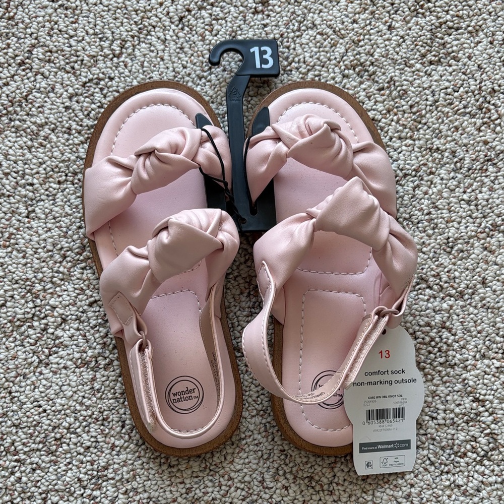 Wonder Nation Blush Pink Girls Sandals